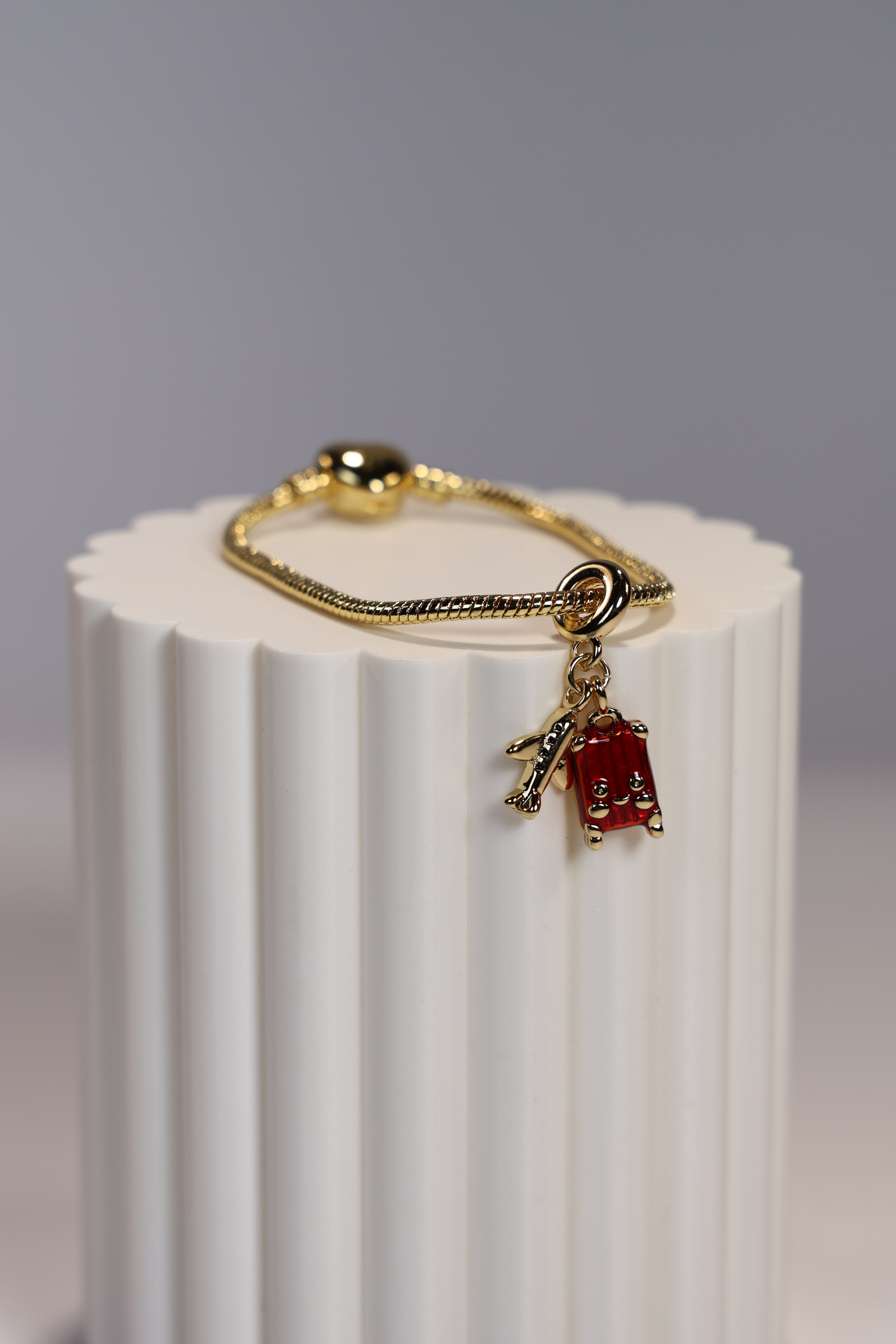 Travel Gold Charm Bracelet