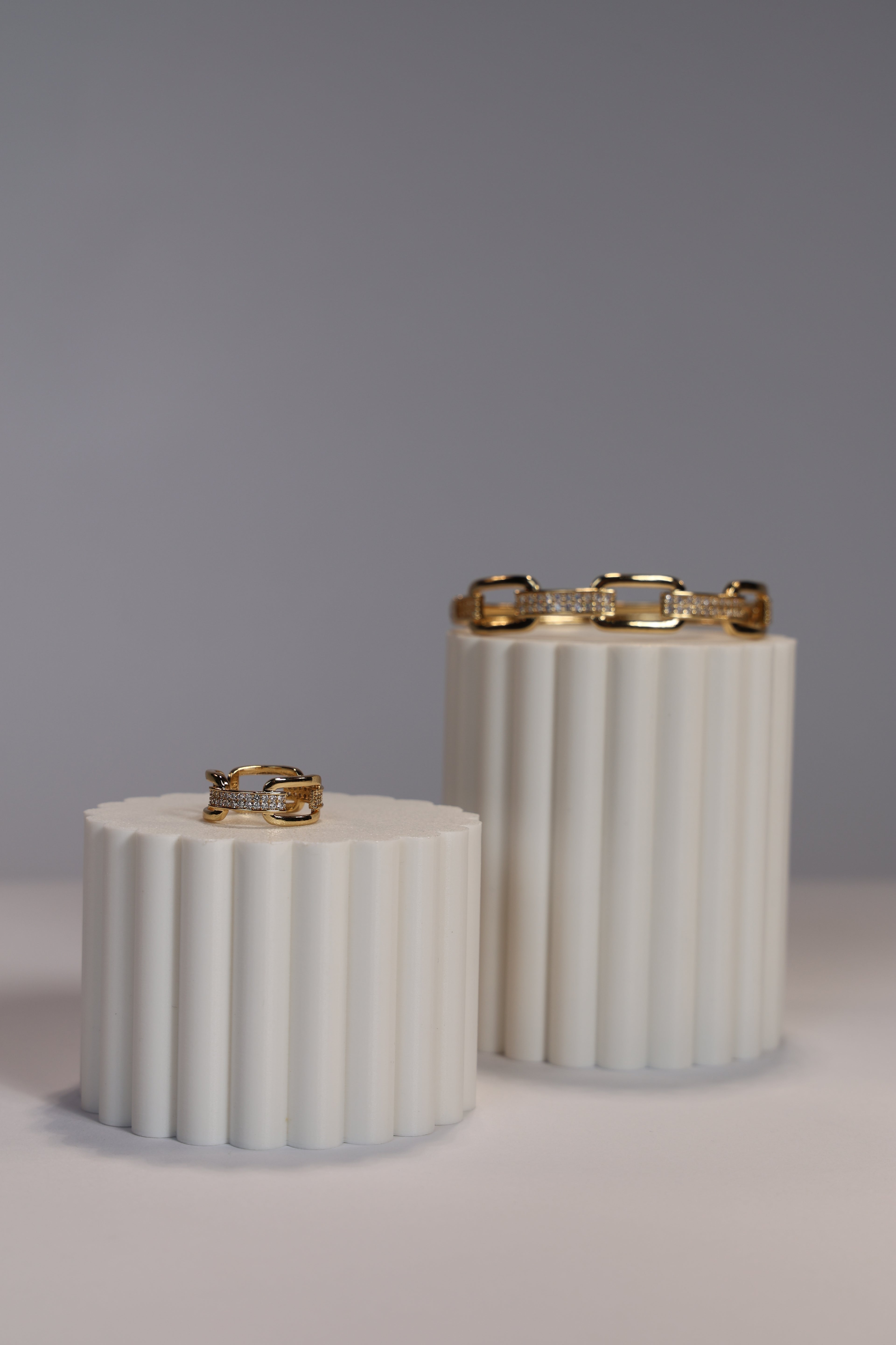 Gold Crystal Accent Bracelet & Ring Set