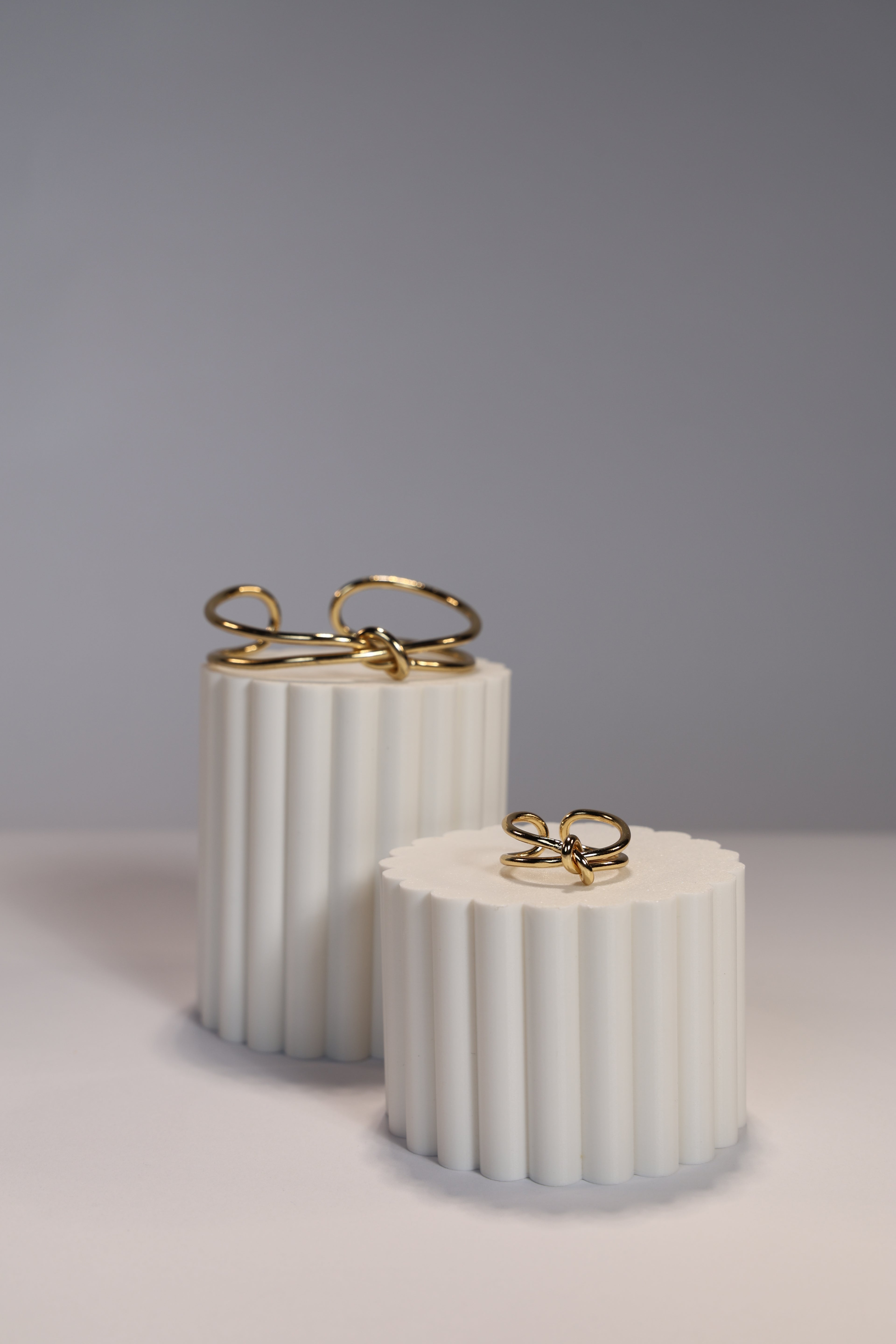 Gold Knotted Bracelet & Ring Set