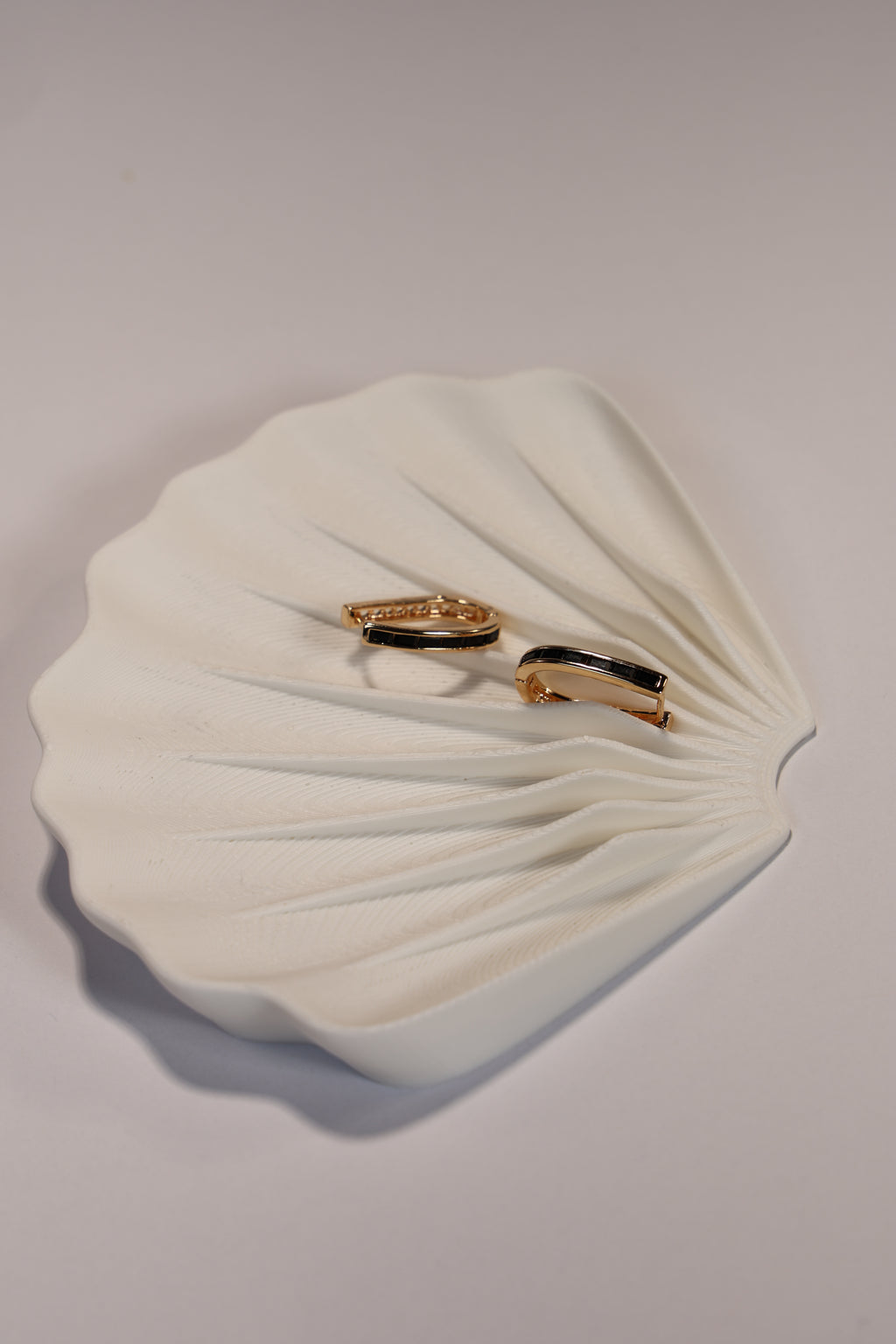 Rose Gold Dangle Earrings with Black