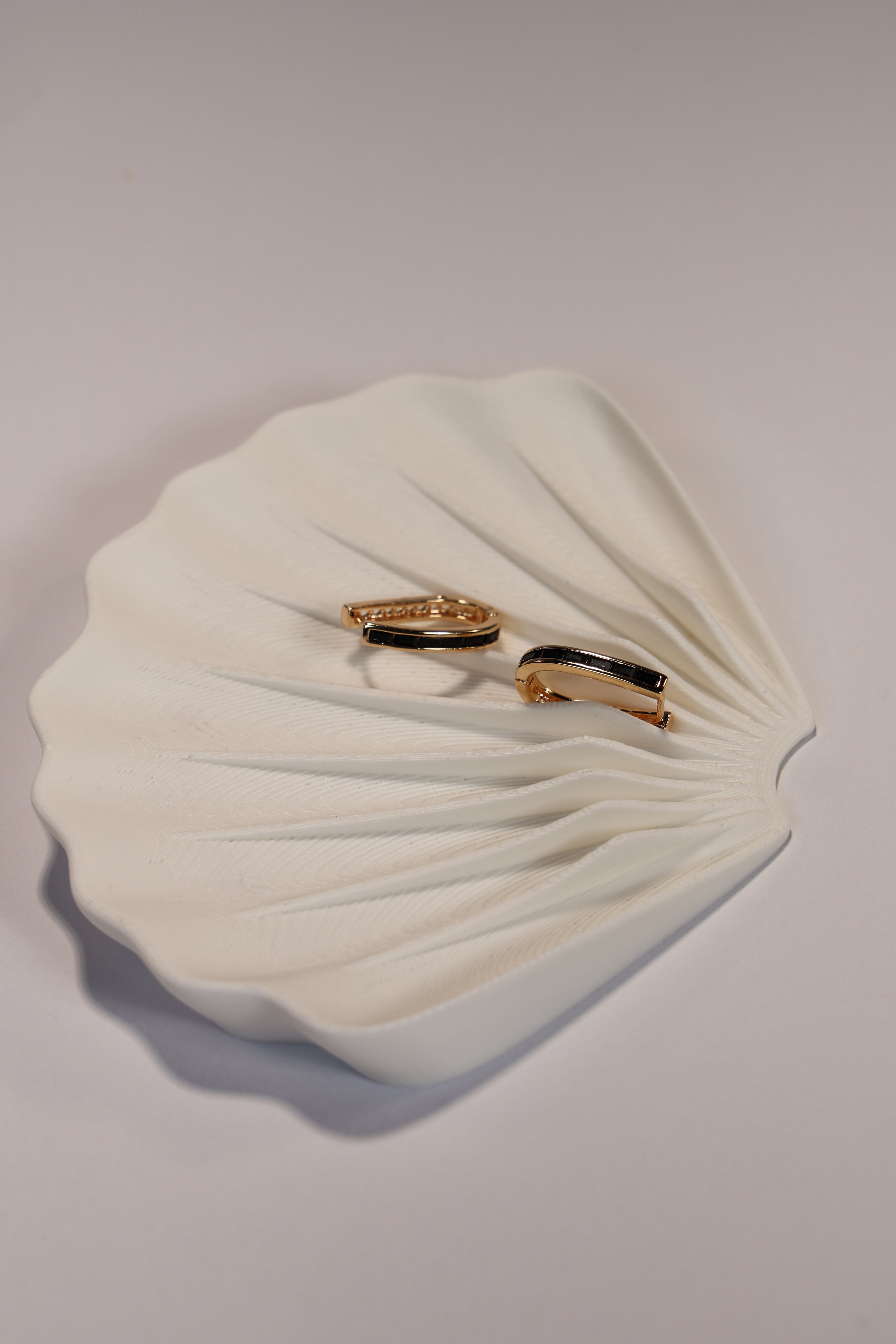 Rose Gold Dangle Earrings with Black