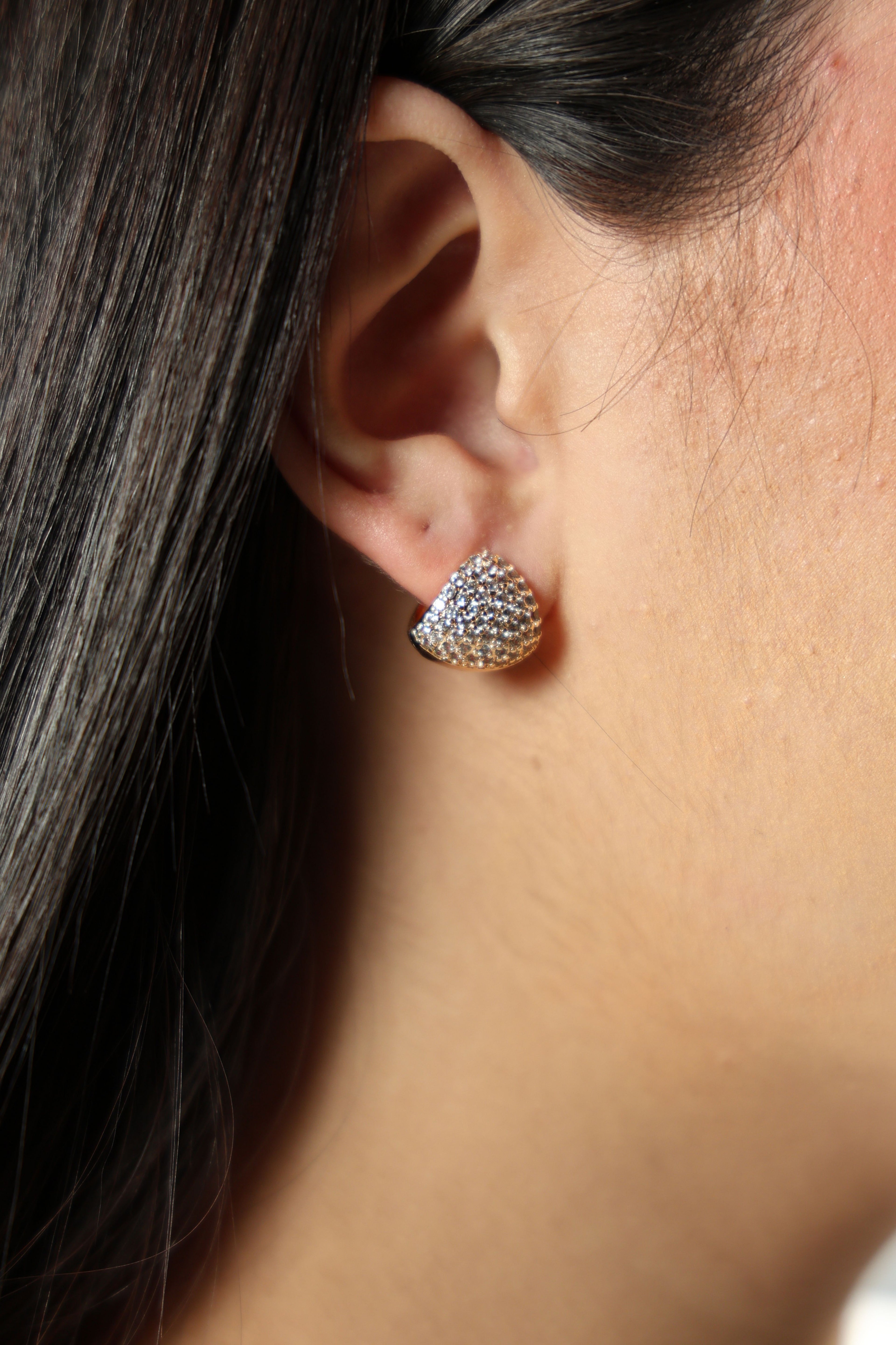 Rose Gold Scoop Earrings