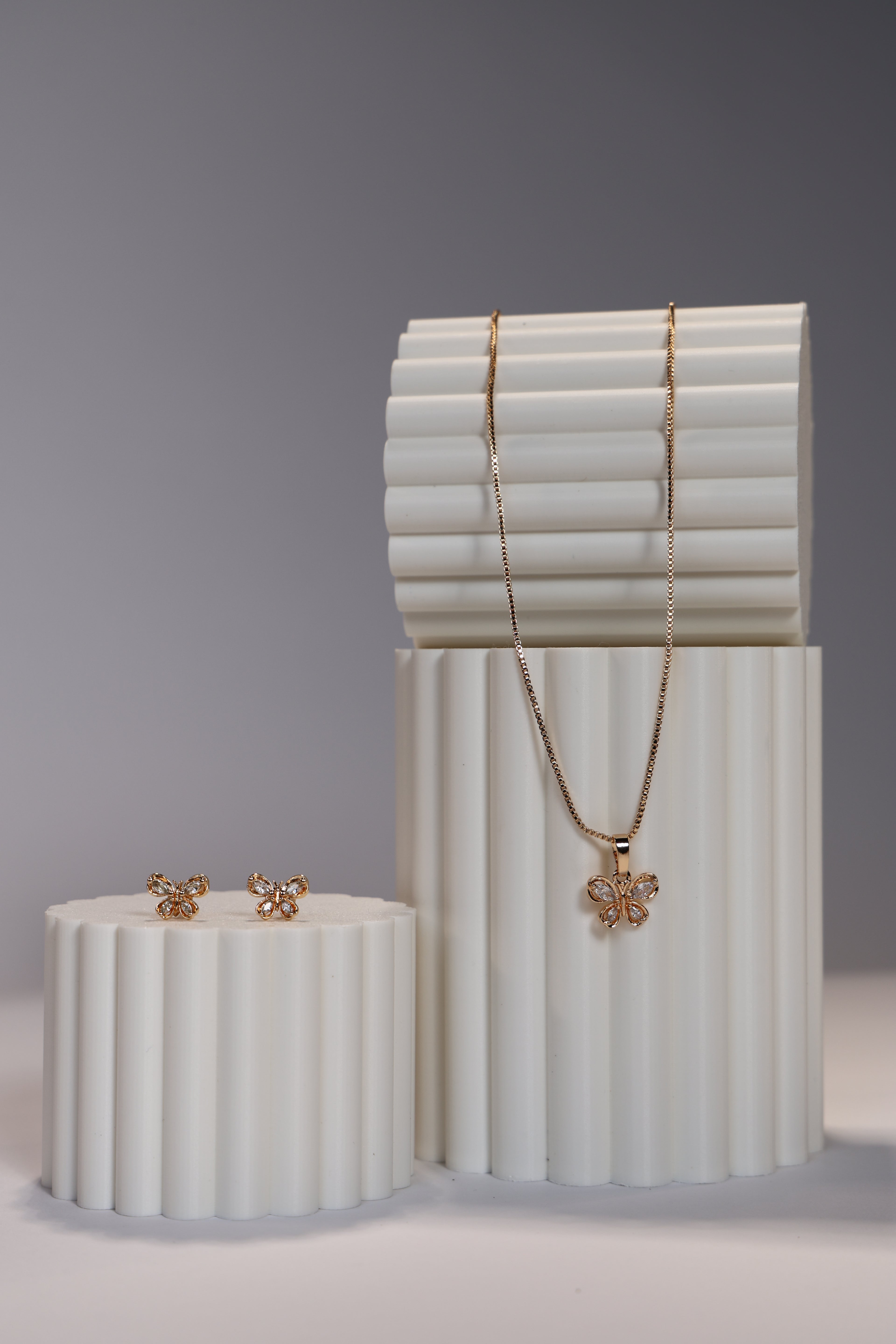 Butterfly Earring & Necklace Set
