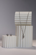 Clear Crystal Bear Earring & Necklace Set