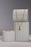 Gold Duck Earring & Necklace Set