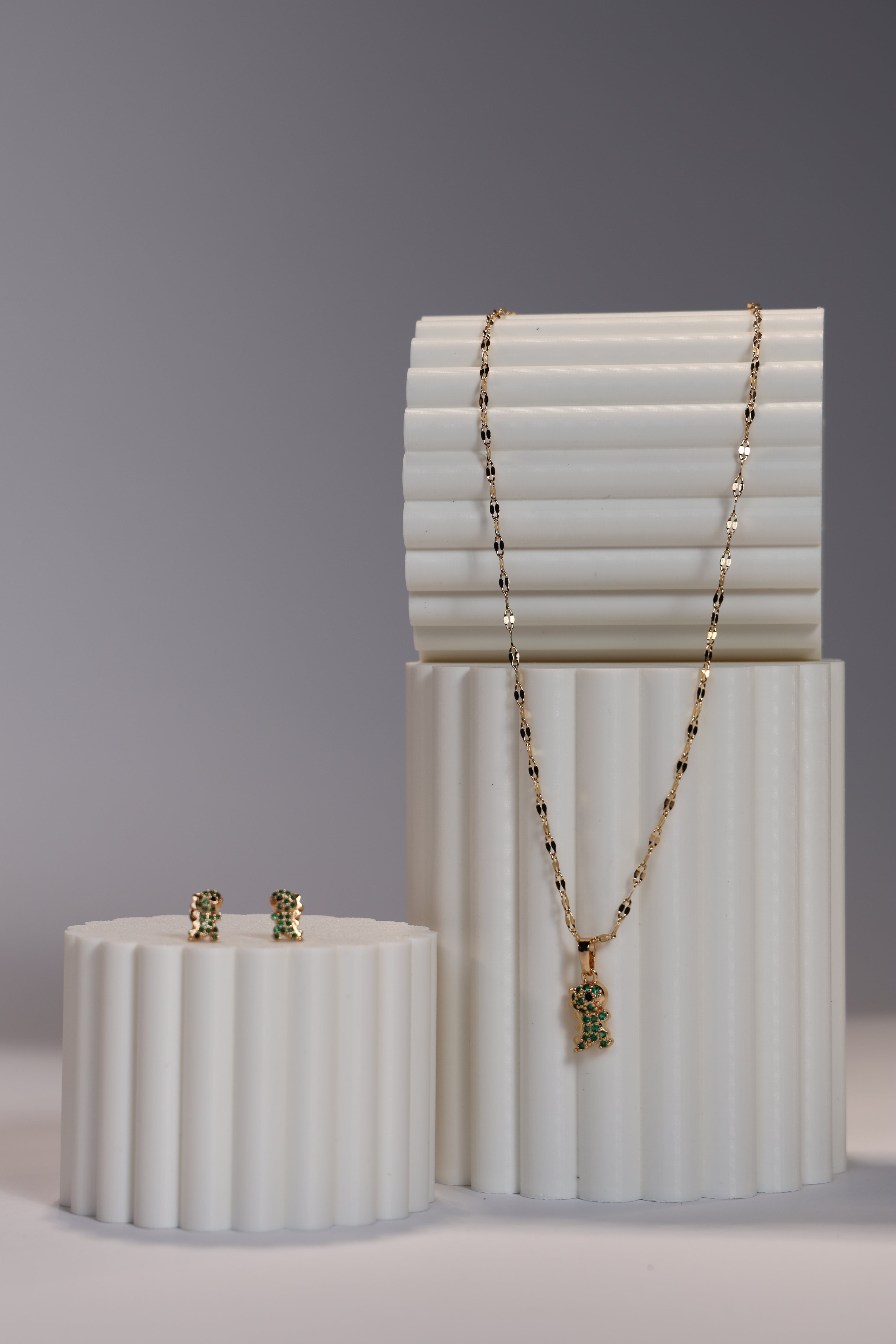Dinosaur Earring & Necklace Set