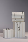 Silver Bear Earring & Necklace Set